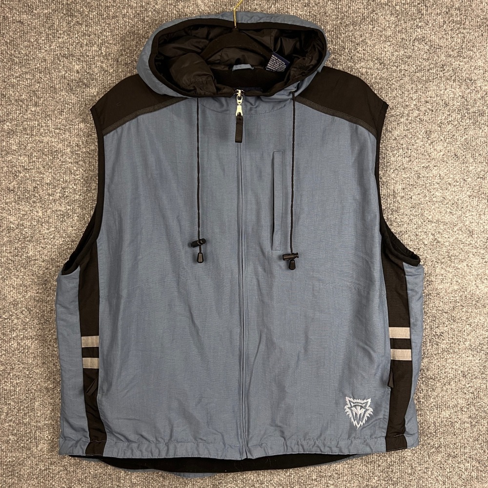 NBA Minnesota Timberwolves Hooded Sleeveless Vest Jacket‎ Mens Size M Blue